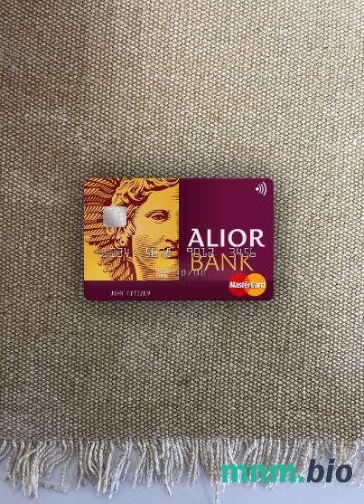 Poland Alior bank wygląd zdjęcia mastercard skan PSD + zdjęcie